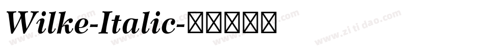 Wilke-Italic字体转换