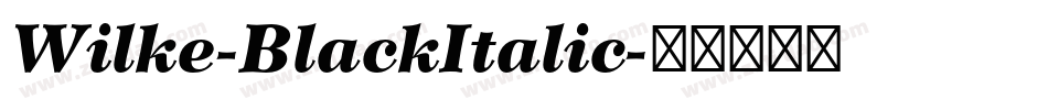 Wilke-BlackItalic字体转换