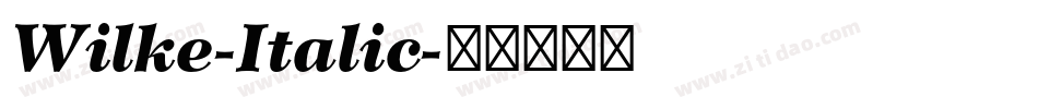 Wilke-Italic字体转换