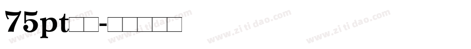 75pt宋体字体转换