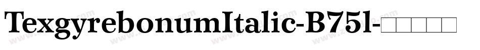 TexgyrebonumItalic-B75l字体转换