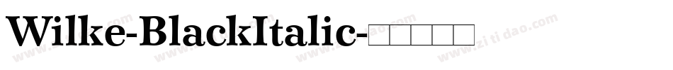 Wilke-BlackItalic字体转换
