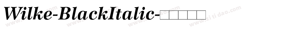 Wilke-BlackItalic字体转换
