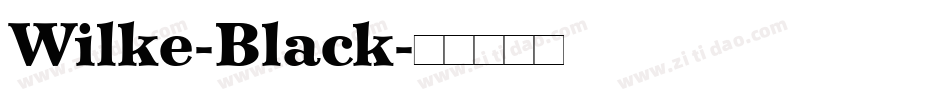 Wilke-Black字体转换