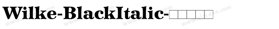 Wilke-BlackItalic字体转换