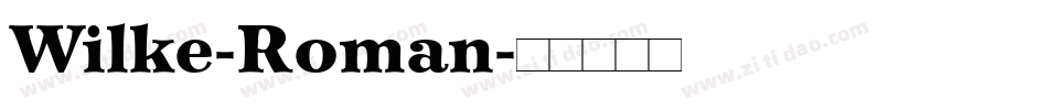 Wilke-Roman字体转换