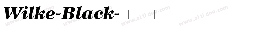 Wilke-Black字体转换