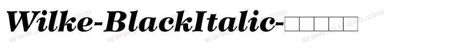 Wilke-BlackItalic字体转换