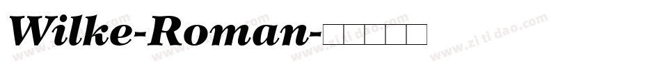 Wilke-Roman字体转换