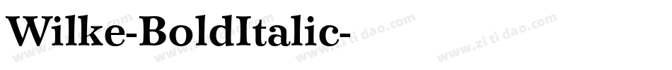 Wilke-BoldItalic字体转换