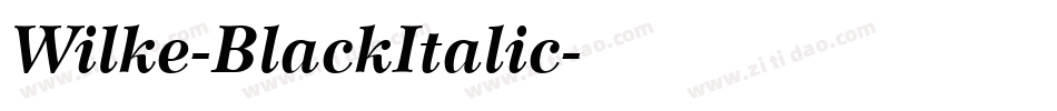 Wilke-BlackItalic字体转换