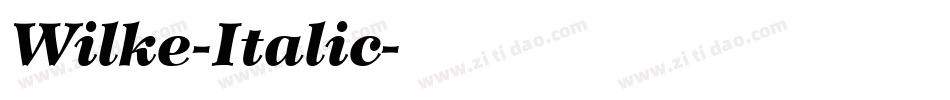 Wilke-Italic字体转换
