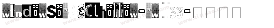 WindowsObjectHollow-BWG33字体转换