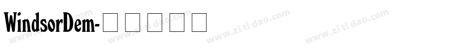 WindsorDem字体转换