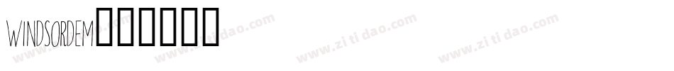 WindsorDem字体转换