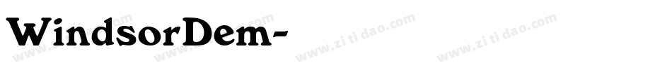 WindsorDem字体转换