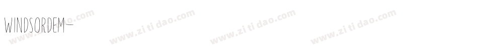 WindsorDem字体转换