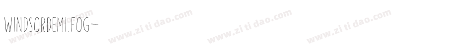WindsorDemi.fog字体转换