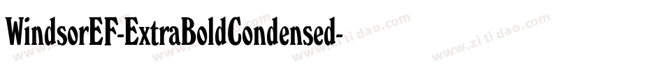 WindsorEF-ExtraBoldCondensed字体转换