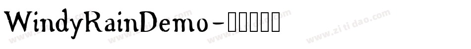 WindyRainDemo字体转换