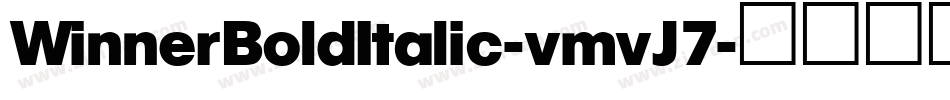 WinnerBoldItalic-vmvJ7字体转换
