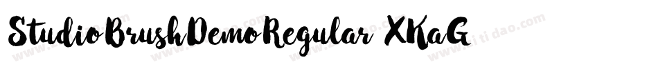StudioBrushDemoRegular-XKaG字体转换