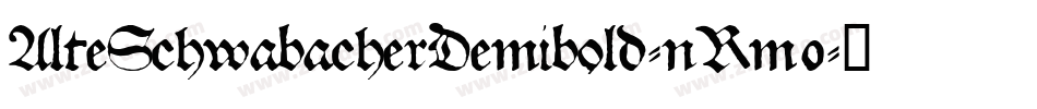 AlteSchwabacherDemibold-nRm0字体转换