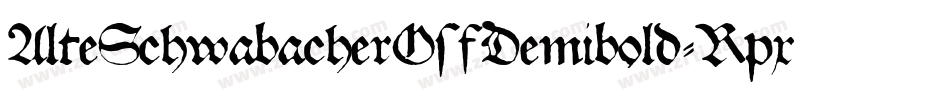 AlteSchwabacherOsfDemibold-Rpx6字体转换