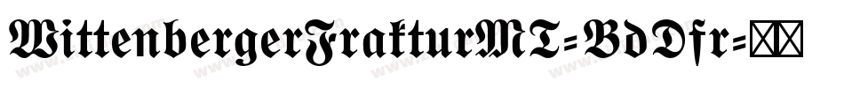 WittenbergerFrakturMT-BdDfr字体转换