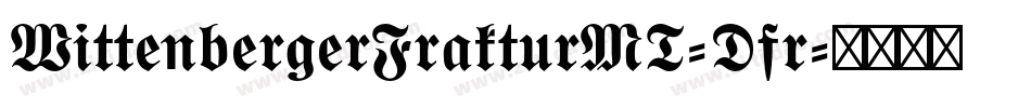WittenbergerFrakturMT-Dfr字体转换