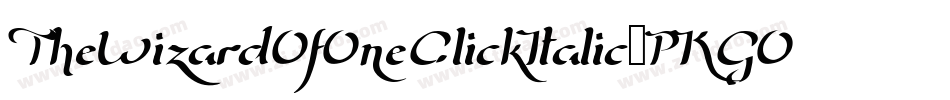 TheWizardOfOneClickItalic-PKGO2字体转换