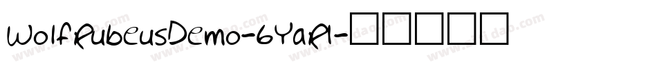 WolfRubeusDemo-6YaR1字体转换
