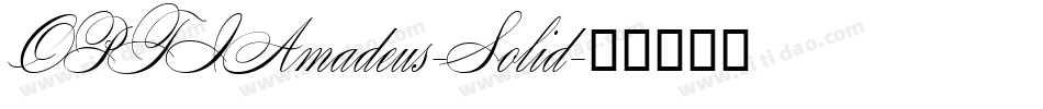 OPTIAmadeus-Solid字体转换