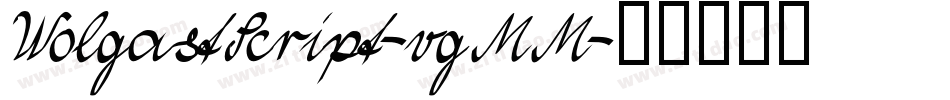 WolgastScript-vgMM字体转换