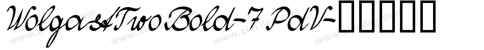 WolgastTwoBold-7PdV字体转换