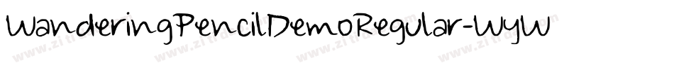 WanderingPencilDemoRegular-WyWJO字体转换
