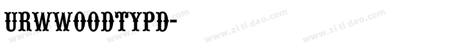 URWWoodTypD字体转换