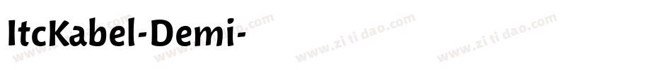 ItcKabel-Demi字体转换