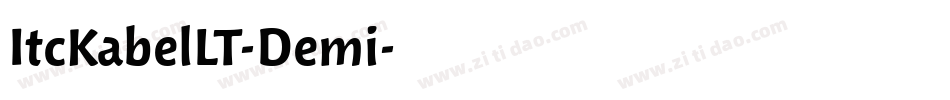 ItcKabelLT-Demi字体转换