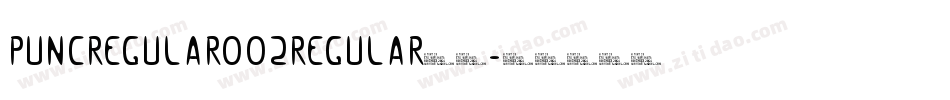 puncregular002regular字体字体转换