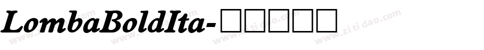 LombaBoldIta字体转换