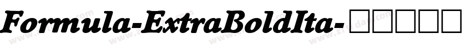 Formula-ExtraBoldIta字体转换