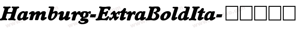 Hamburg-ExtraBoldIta字体转换