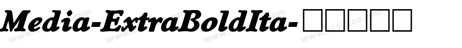 Media-ExtraBoldIta字体转换