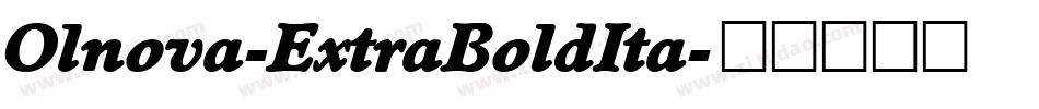 Olnova-ExtraBoldIta字体转换