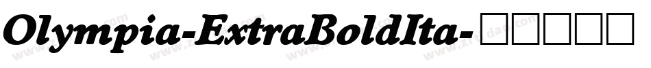 Olympia-ExtraBoldIta字体转换