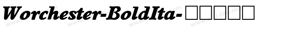 Worchester-BoldIta字体转换