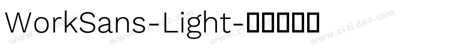 WorkSans-Light字体转换