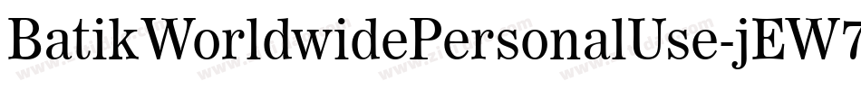 BatikWorldwidePersonalUse-jEW7R字体转换