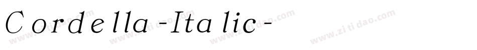 Cordella-Italic字体转换